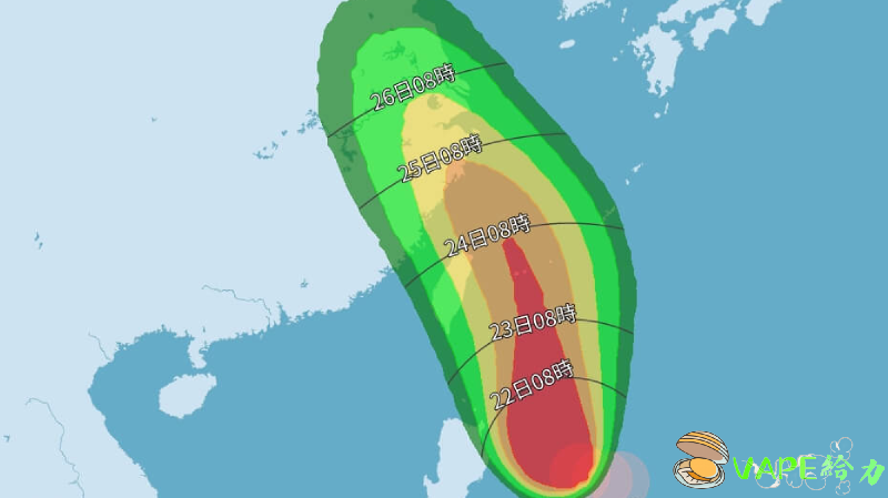 颱風「凱米」持續加強，可能在22日晚間發布海上預警